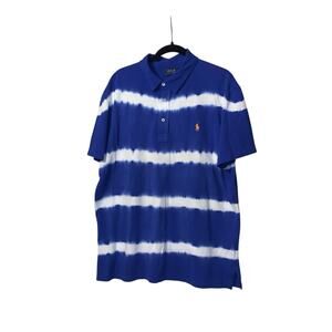 Polo Ralph Lauren Shirt Mens XL Custom Fit Ombre Blue White Striped